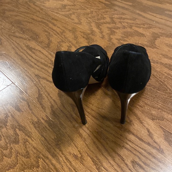 NWT Steve Madden Loyyall Black Mult, Size 8, suede heels, with box - Picture 3 of 8